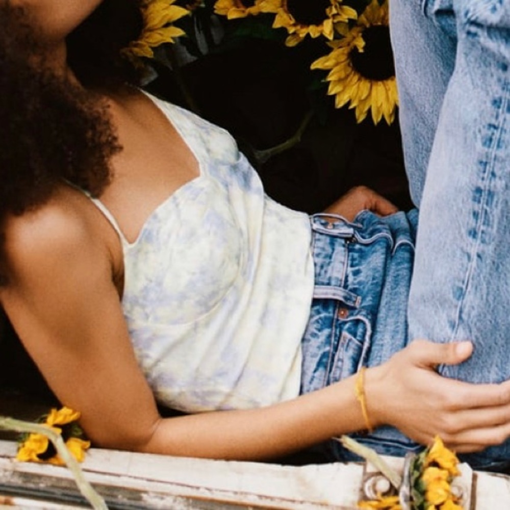 ZARA Tye die bustier bodysuit